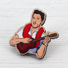 Load image into Gallery viewer, Elvis wooden pin badge