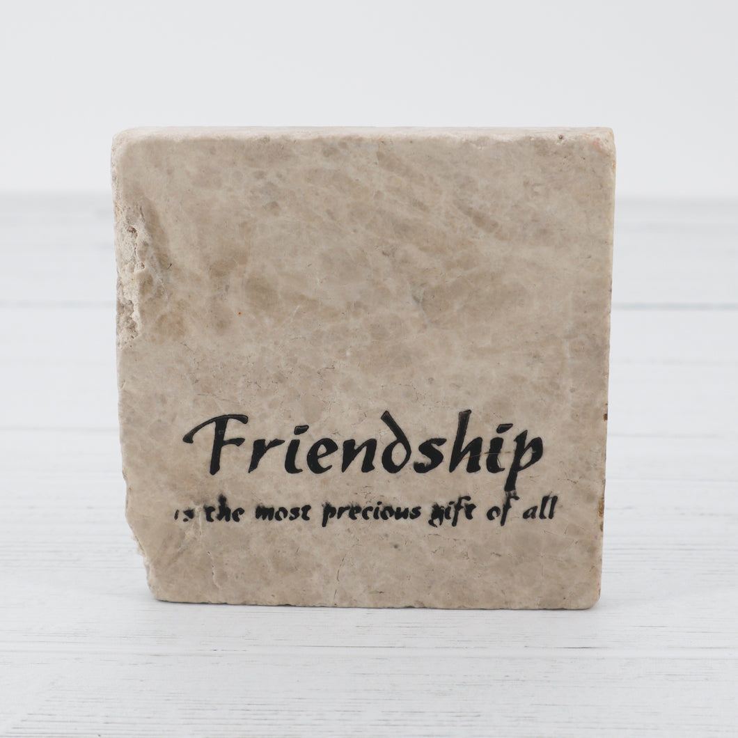 Friendship stone coaster