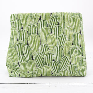 Green cactus wash bag