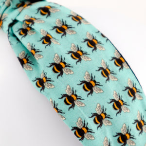 Fabric knot bee headband