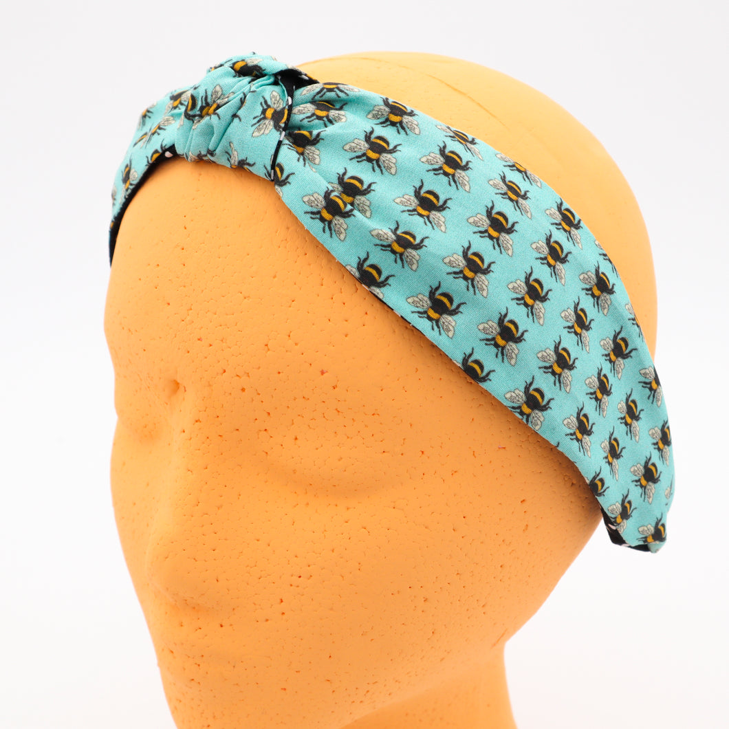 Fabric knot bee headband