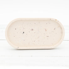 Load image into Gallery viewer, Handmade jesmonite oval tray - coloured variations with sea shells detail