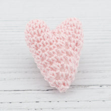 Load image into Gallery viewer, Crochet heart brooch