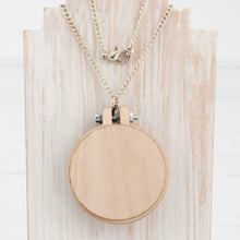 Load image into Gallery viewer, Love heart and scroll tattoo hand embroidered necklace