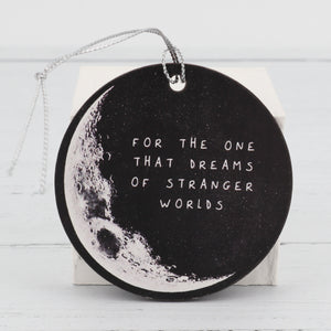 Moon quote wooden decoration