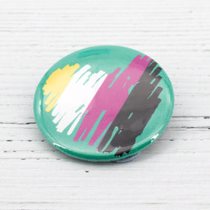 Scribbled heart pride flag badges