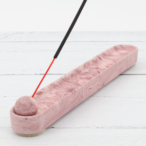 Pink jesmonite incense holder