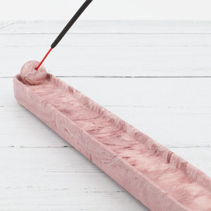 Pink jesmonite incense holder