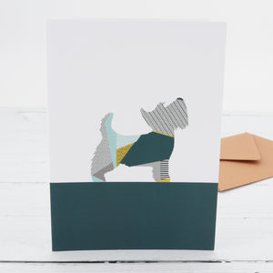 Scottie dog Greetings Card