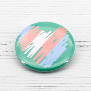 Scribbled heart pride flag badges