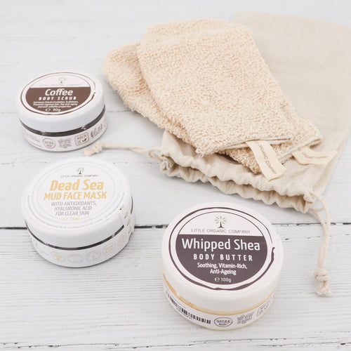 Organic body and face pamper gift set