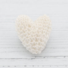 Load image into Gallery viewer, Crochet heart brooch