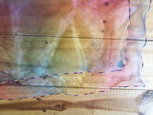 Load image into Gallery viewer, Rainbow Chiffon Square Headscarf Rainbow Trim