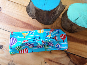 Headscarf turquoise hot air balloons
